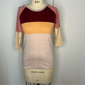 ISABEL MARANT ETOILE Linen Color Blocked Tee Size Small